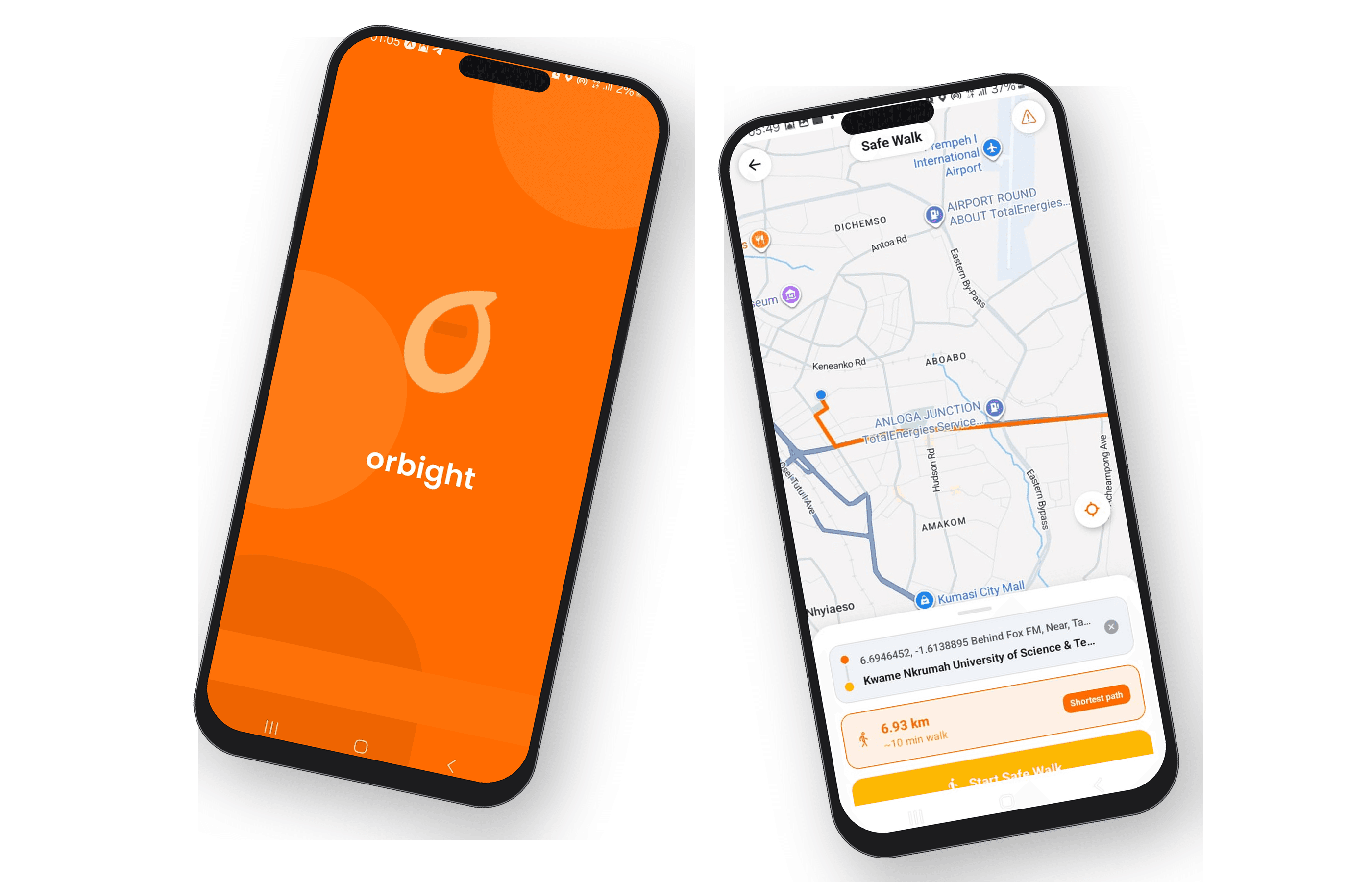 Orbight app on phones